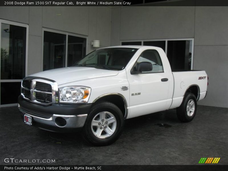 Bright White / Medium Slate Gray 2008 Dodge Ram 1500 SXT Regular Cab