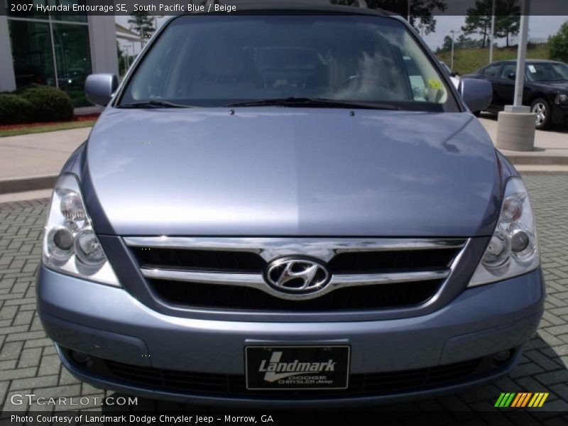 South Pacific Blue / Beige 2007 Hyundai Entourage SE