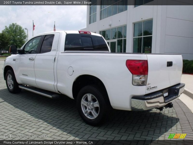 Super White / Beige 2007 Toyota Tundra Limited Double Cab