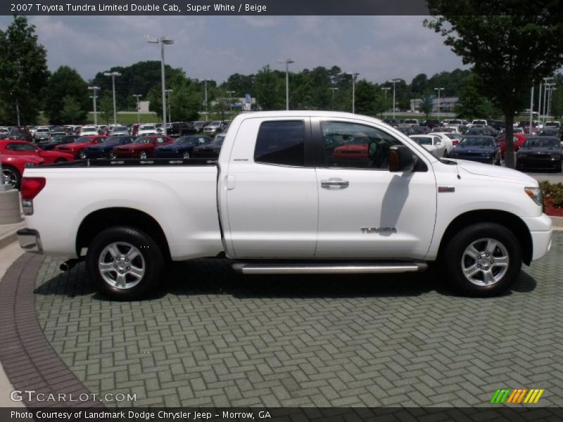 Super White / Beige 2007 Toyota Tundra Limited Double Cab