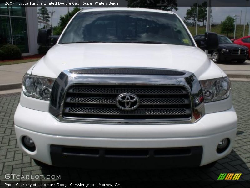 Super White / Beige 2007 Toyota Tundra Limited Double Cab