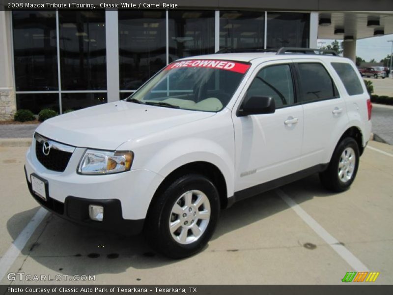 Classic White / Camel Beige 2008 Mazda Tribute i Touring