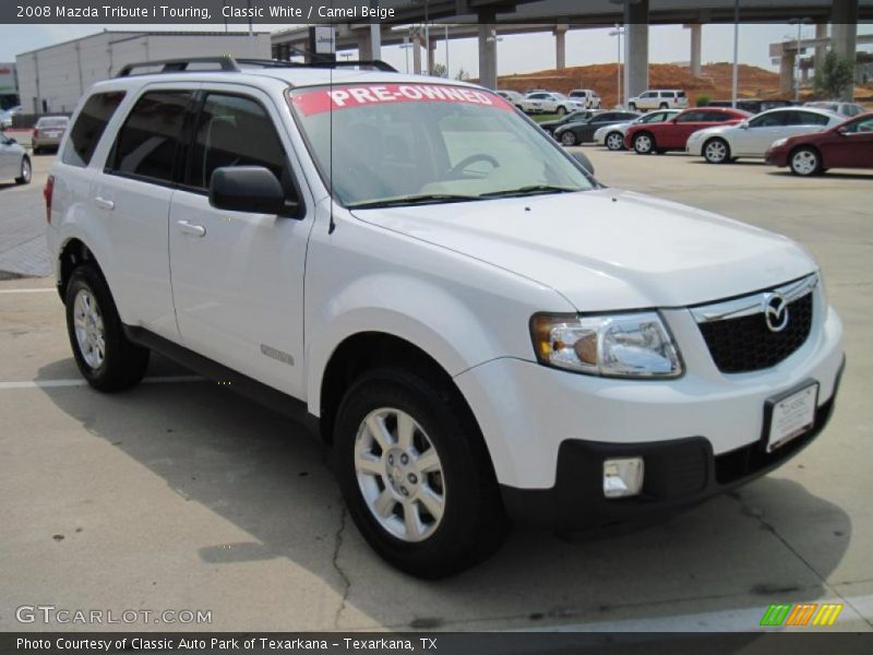 Classic White / Camel Beige 2008 Mazda Tribute i Touring