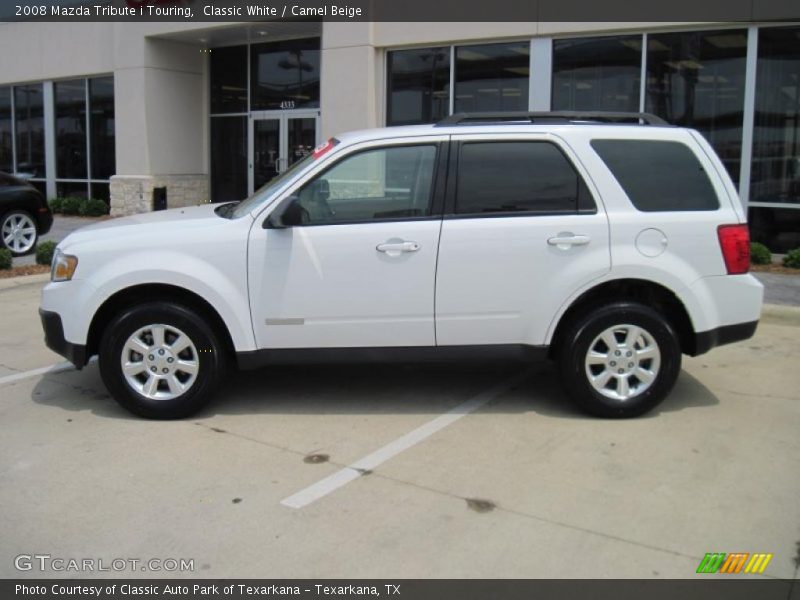 Classic White / Camel Beige 2008 Mazda Tribute i Touring