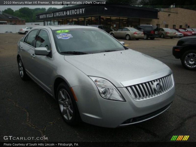 Brilliant Silver Metallic / Dark Charcoal 2010 Mercury Milan V6 Premier