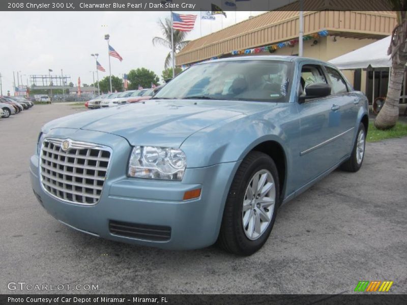 Clearwater Blue Pearl / Dark Slate Gray 2008 Chrysler 300 LX
