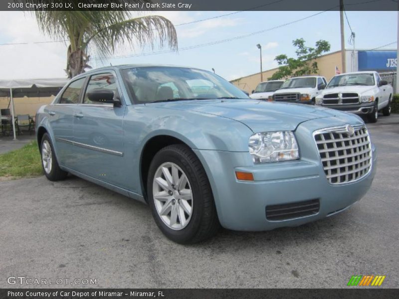 Clearwater Blue Pearl / Dark Slate Gray 2008 Chrysler 300 LX