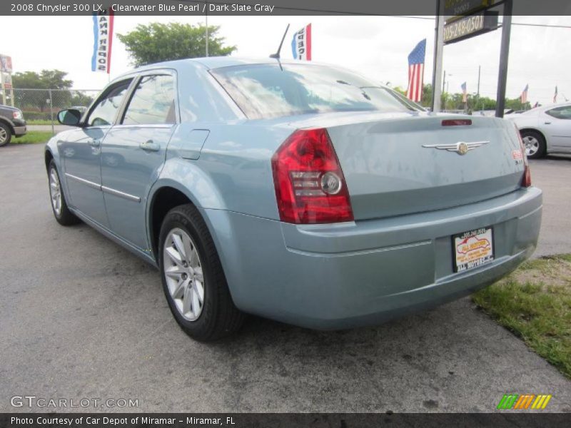 Clearwater Blue Pearl / Dark Slate Gray 2008 Chrysler 300 LX