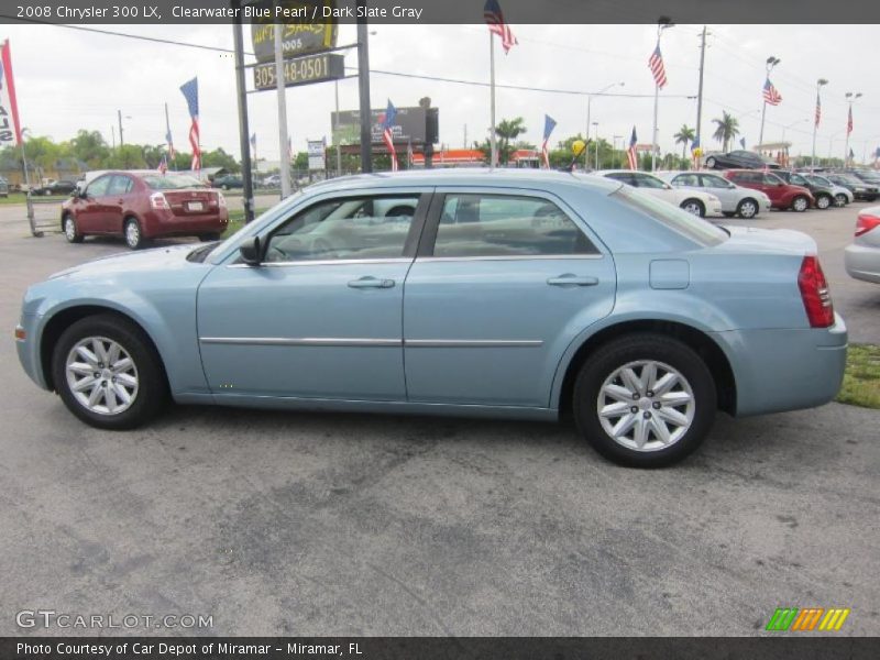 Clearwater Blue Pearl / Dark Slate Gray 2008 Chrysler 300 LX