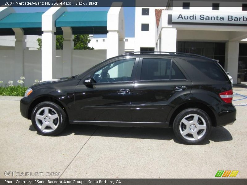 Black / Black 2007 Mercedes-Benz ML 350 4Matic