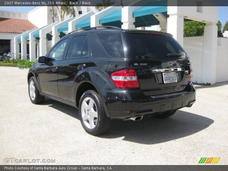 Black / Black 2007 Mercedes-Benz ML 350 4Matic