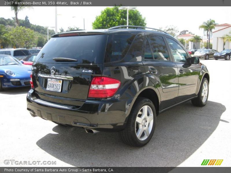 Black / Black 2007 Mercedes-Benz ML 350 4Matic