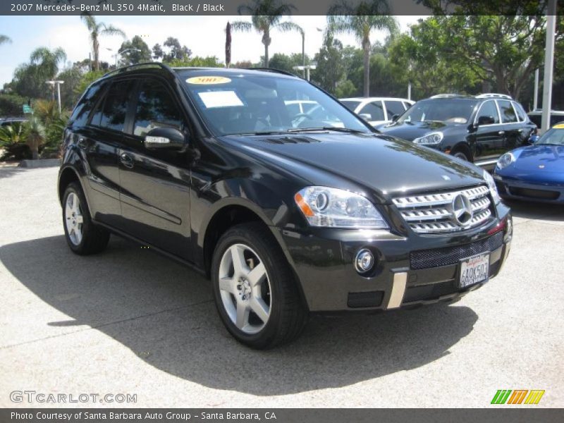Black / Black 2007 Mercedes-Benz ML 350 4Matic
