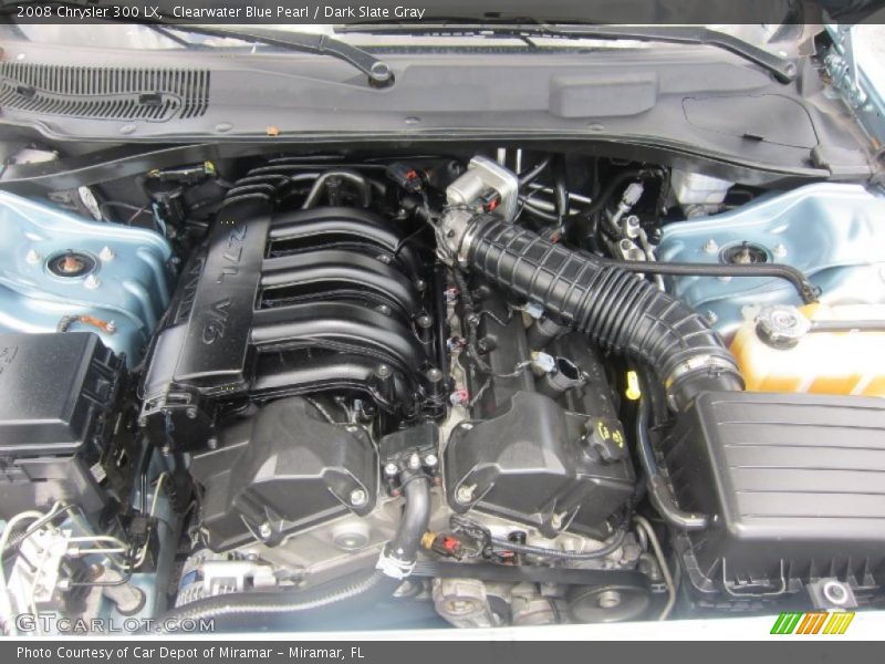 Clearwater Blue Pearl / Dark Slate Gray 2008 Chrysler 300 LX
