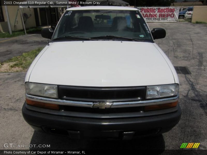 Summit White / Medium Gray 2003 Chevrolet S10 Regular Cab