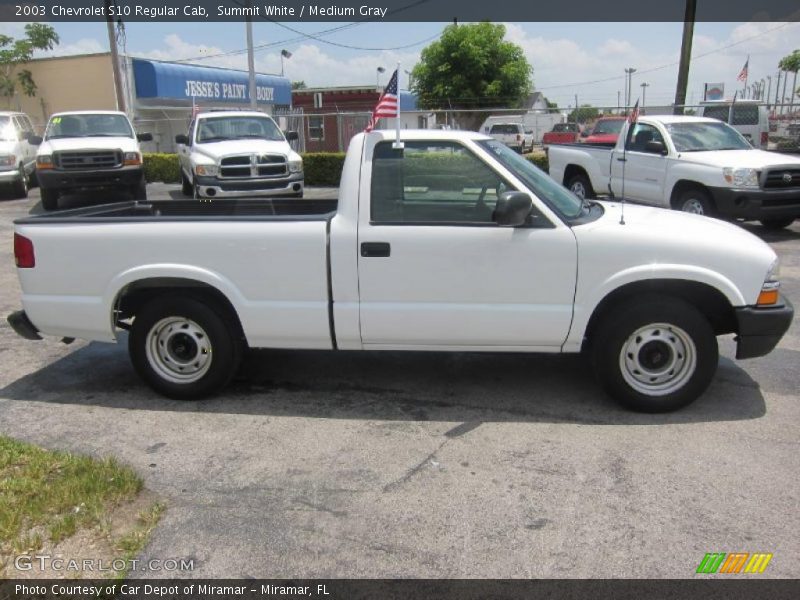 Summit White / Medium Gray 2003 Chevrolet S10 Regular Cab
