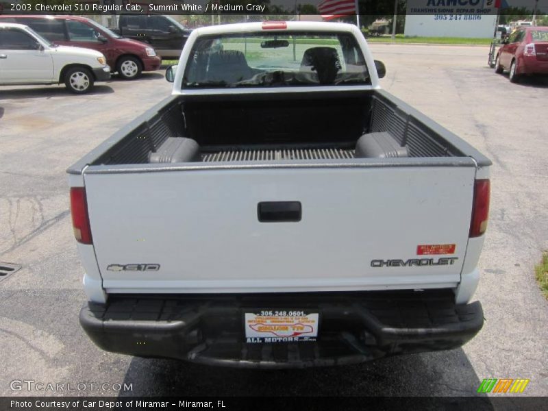 Summit White / Medium Gray 2003 Chevrolet S10 Regular Cab