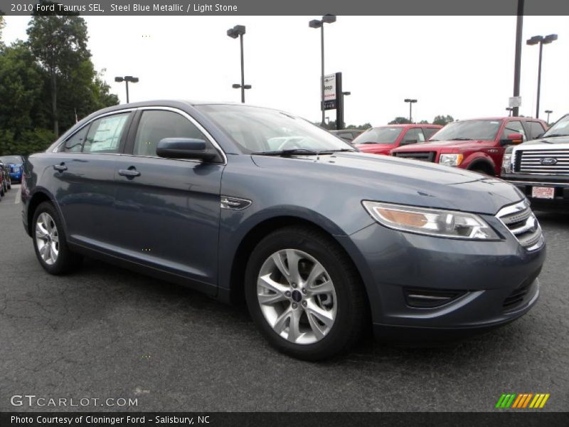 Steel Blue Metallic / Light Stone 2010 Ford Taurus SEL