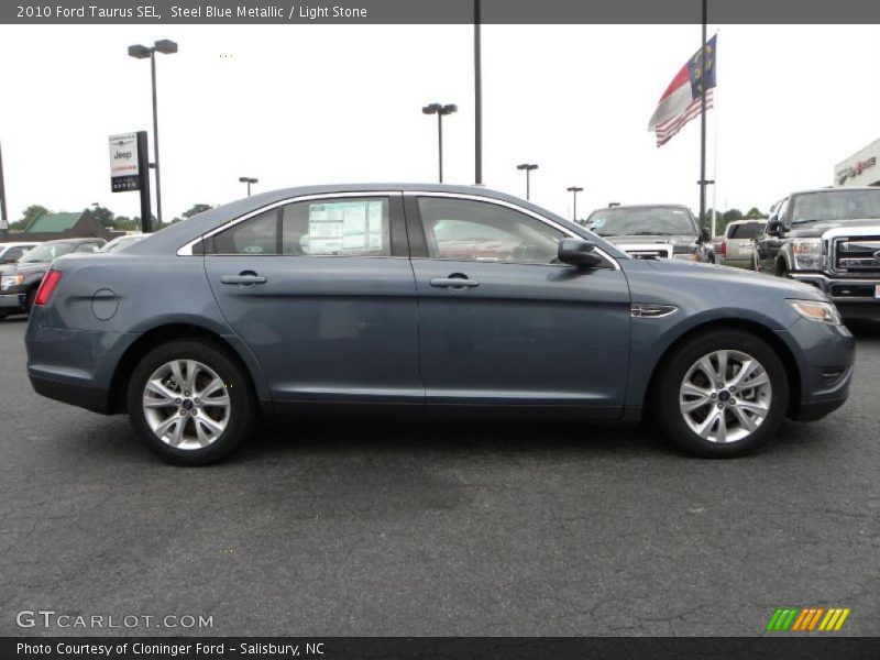 Steel Blue Metallic / Light Stone 2010 Ford Taurus SEL