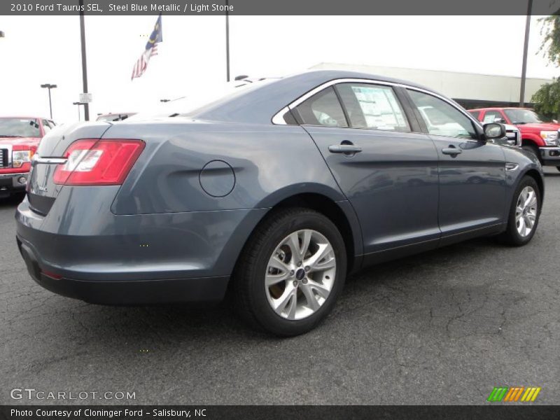 Steel Blue Metallic / Light Stone 2010 Ford Taurus SEL