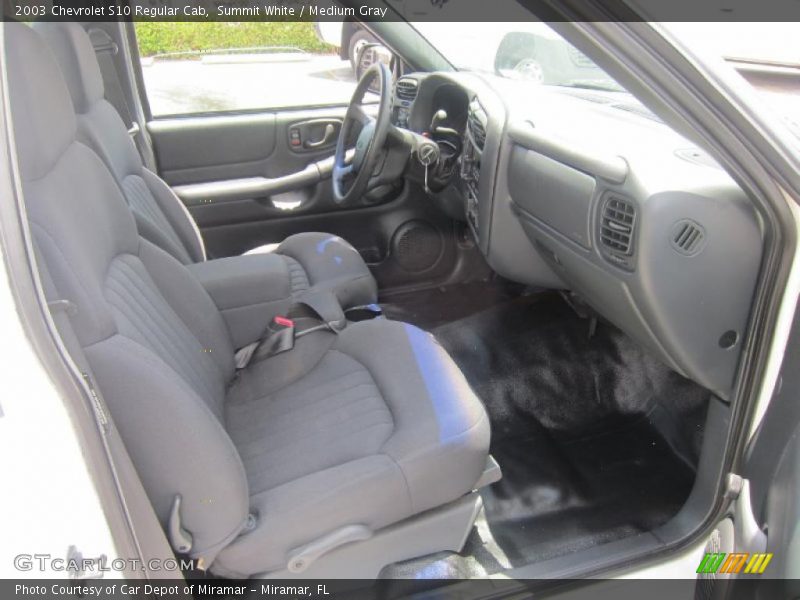 Summit White / Medium Gray 2003 Chevrolet S10 Regular Cab