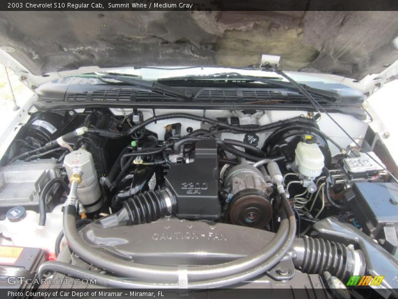 Summit White / Medium Gray 2003 Chevrolet S10 Regular Cab