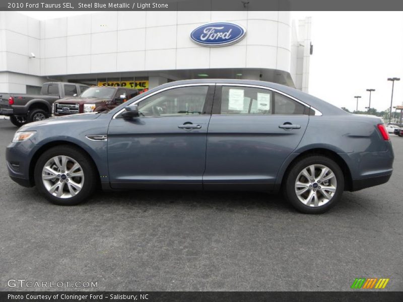 Steel Blue Metallic / Light Stone 2010 Ford Taurus SEL