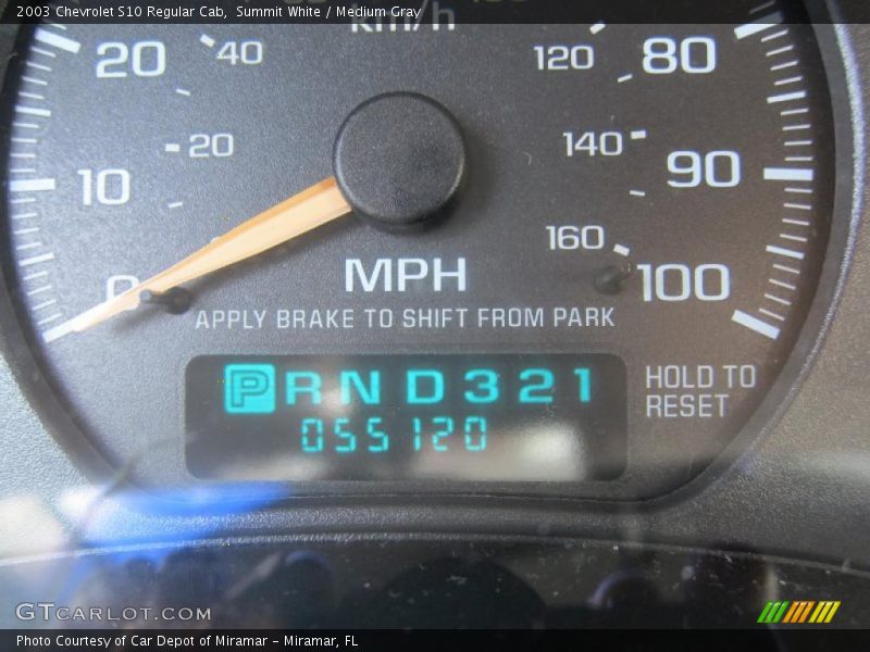 Summit White / Medium Gray 2003 Chevrolet S10 Regular Cab