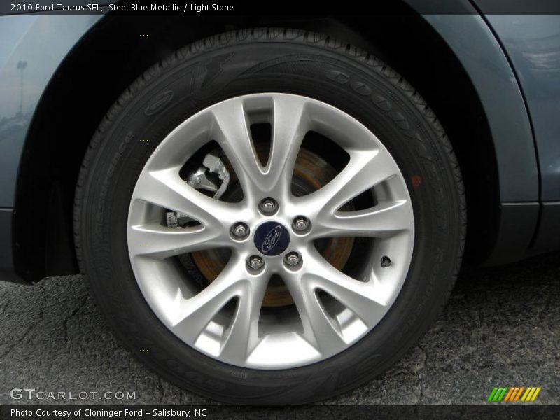 Steel Blue Metallic / Light Stone 2010 Ford Taurus SEL