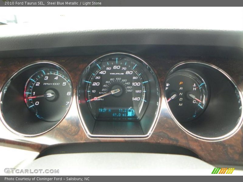 Steel Blue Metallic / Light Stone 2010 Ford Taurus SEL