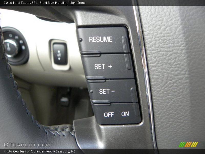 Steel Blue Metallic / Light Stone 2010 Ford Taurus SEL