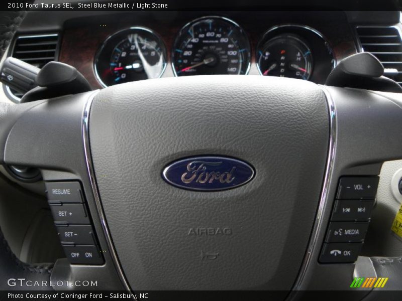 Steel Blue Metallic / Light Stone 2010 Ford Taurus SEL
