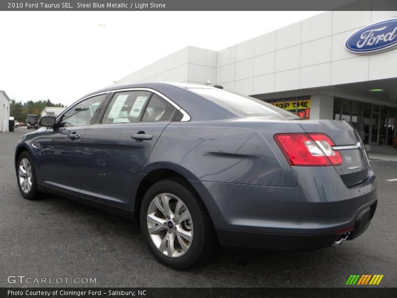 Steel Blue Metallic / Light Stone 2010 Ford Taurus SEL