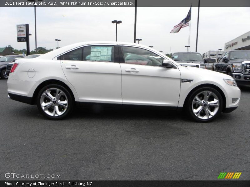 White Platinum Tri-Coat / Charcoal Black 2011 Ford Taurus SHO AWD