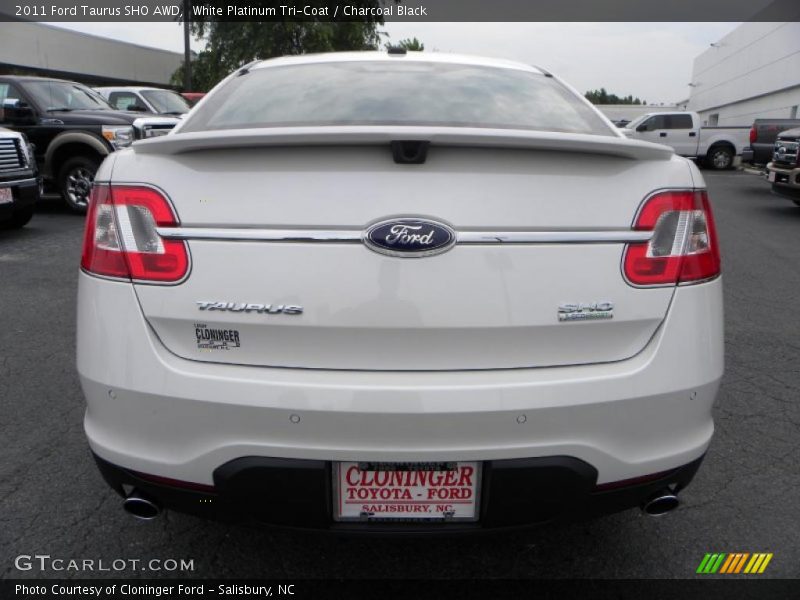 White Platinum Tri-Coat / Charcoal Black 2011 Ford Taurus SHO AWD