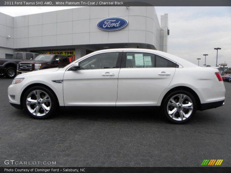 White Platinum Tri-Coat / Charcoal Black 2011 Ford Taurus SHO AWD