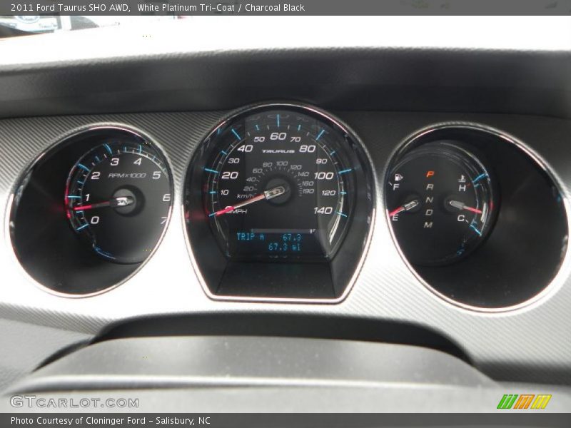White Platinum Tri-Coat / Charcoal Black 2011 Ford Taurus SHO AWD