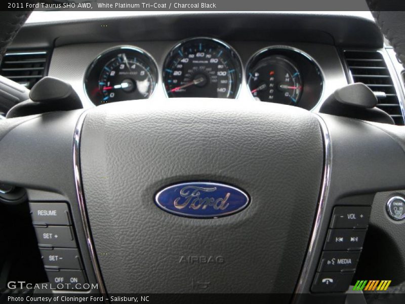 White Platinum Tri-Coat / Charcoal Black 2011 Ford Taurus SHO AWD
