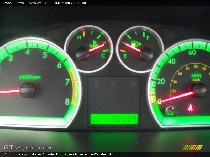 Blue Moon / Charcoal 2009 Chevrolet Aveo Aveo5 LT