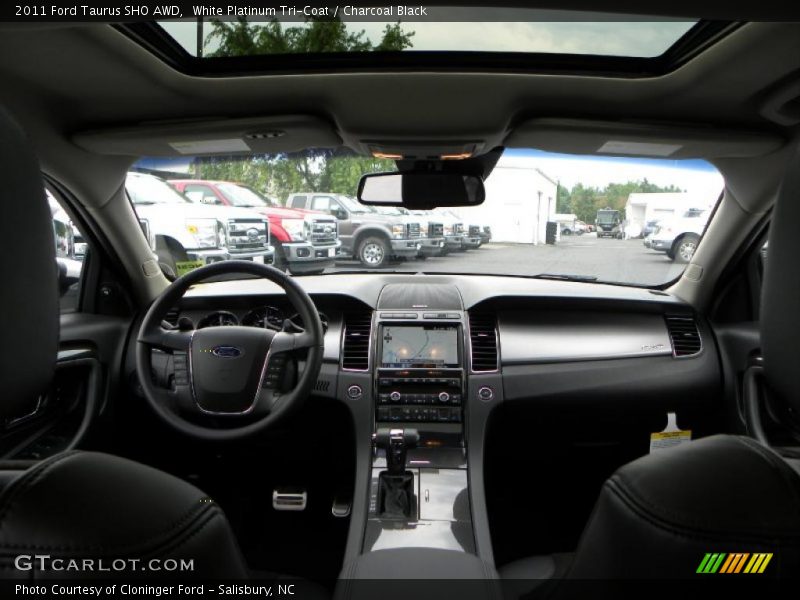 White Platinum Tri-Coat / Charcoal Black 2011 Ford Taurus SHO AWD