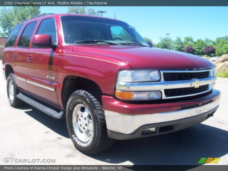 Redfire Metallic / Tan/Neutral 2002 Chevrolet Tahoe LT 4x4