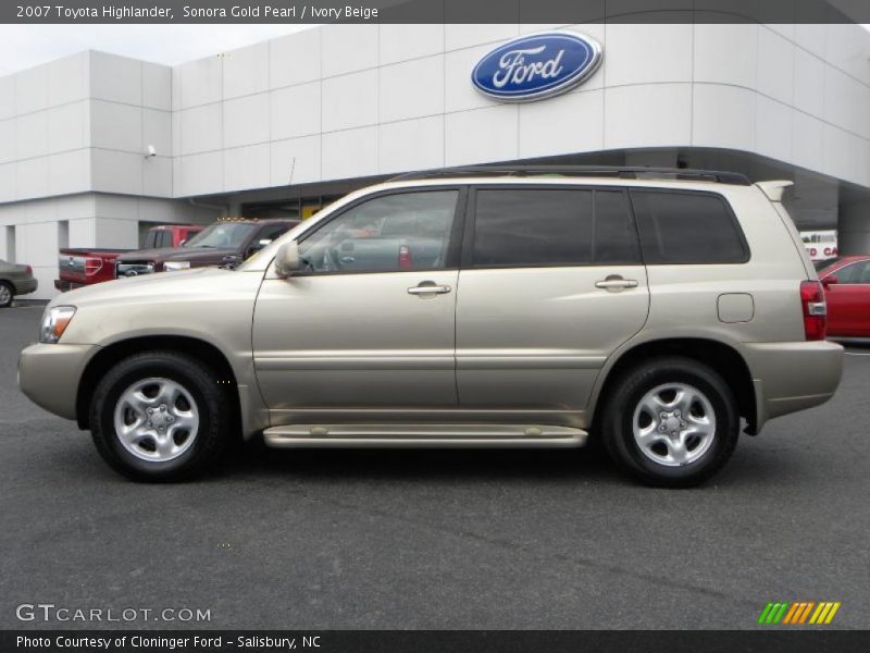 Sonora Gold Pearl / Ivory Beige 2007 Toyota Highlander
