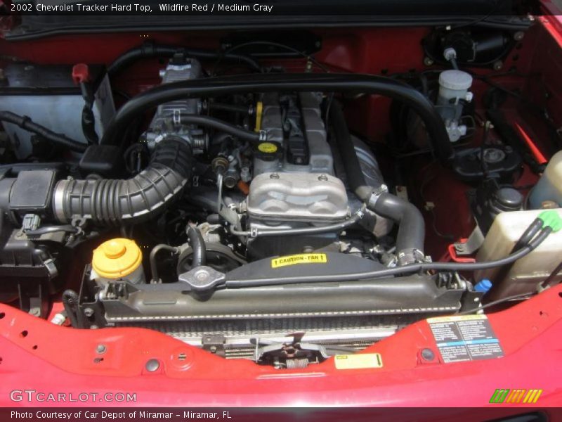 Wildfire Red / Medium Gray 2002 Chevrolet Tracker Hard Top