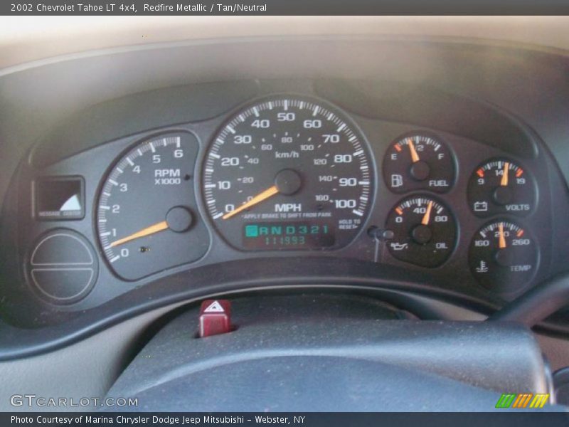Redfire Metallic / Tan/Neutral 2002 Chevrolet Tahoe LT 4x4