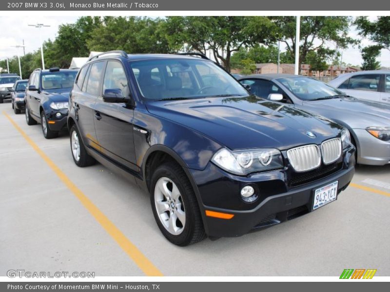 Monaco Blue Metallic / Tobacco 2007 BMW X3 3.0si