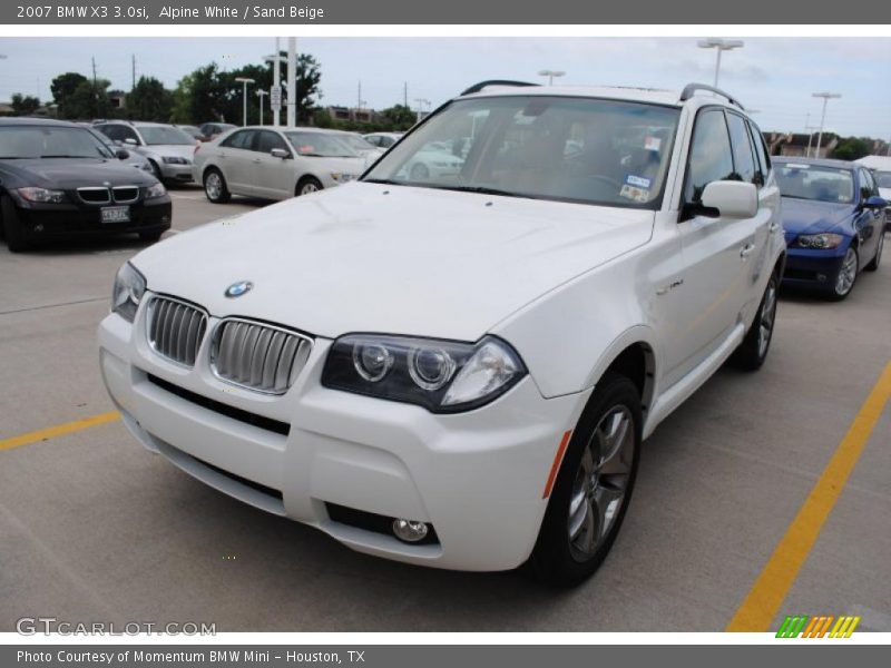 Alpine White / Sand Beige 2007 BMW X3 3.0si