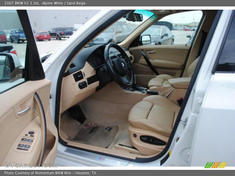 Alpine White / Sand Beige 2007 BMW X3 3.0si