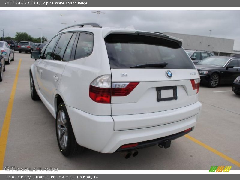 Alpine White / Sand Beige 2007 BMW X3 3.0si