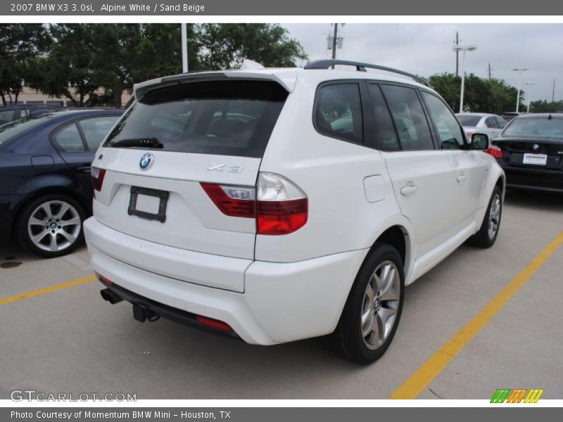 Alpine White / Sand Beige 2007 BMW X3 3.0si