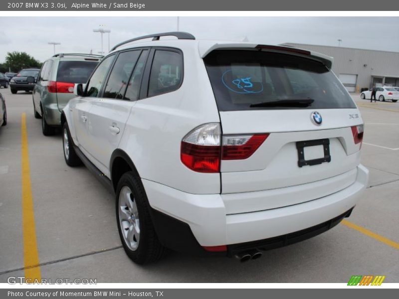 Alpine White / Sand Beige 2007 BMW X3 3.0si